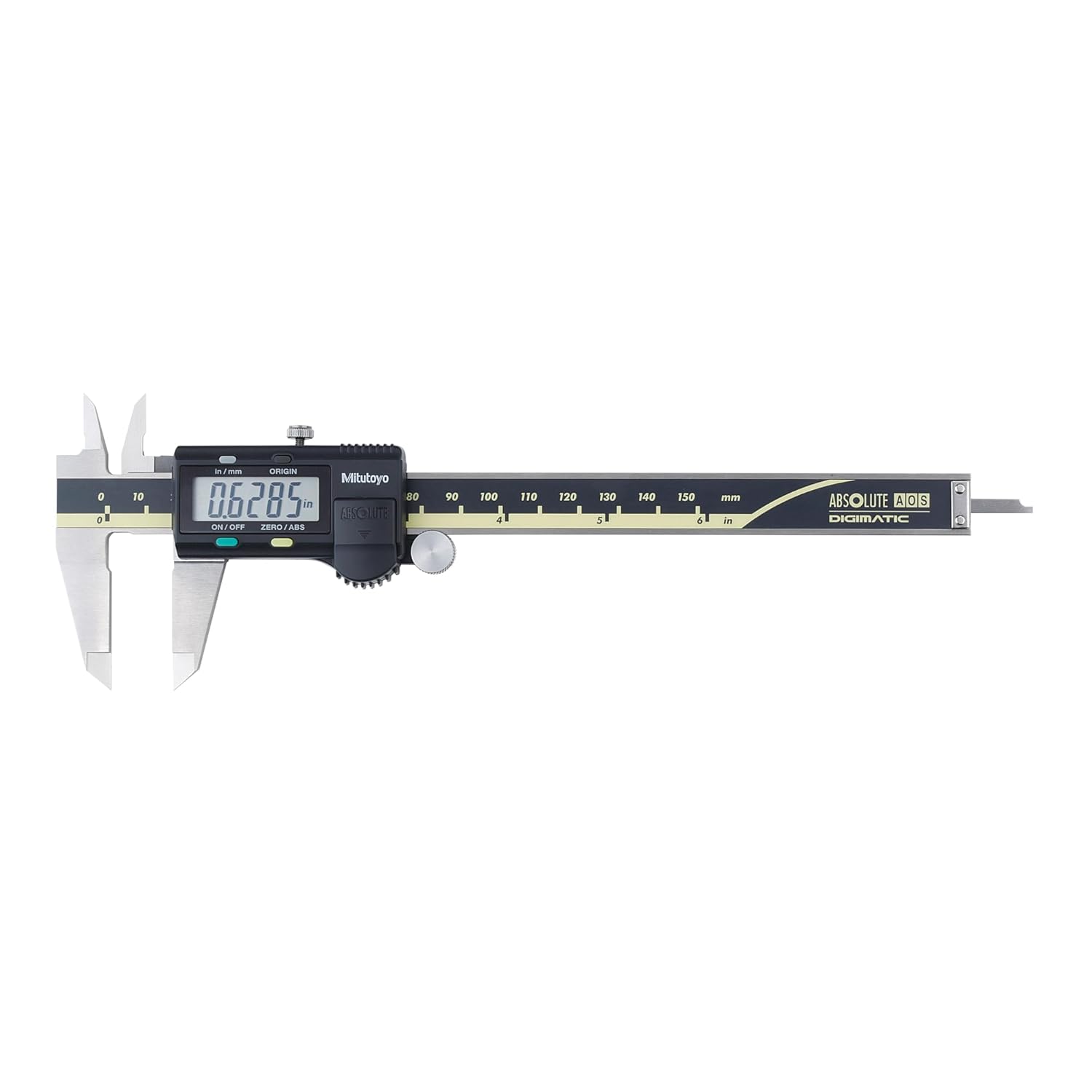 Mitutoyo 500-196-20 Digital Vernier Caliper 150mm/6 inch with LCD Display, Stainless Steel Construction, Dual Metric & Imperial Measurement System for Accurate Internal, External, Depth & Step Measurements, Advanced Absolute Scale, VC-09