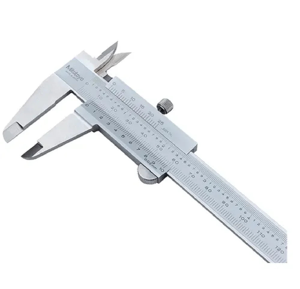 Mitutoyo Vernier Caliper 530-119 12 Inch (0-300mm) Stainless Steel Vernier Caliper with Metric & Imperial Scales for Accurate Internal, External, Depth & Step Measurements, Featuring Laser-Engraved Graduations, Screw Lock Mechanism, VC-14