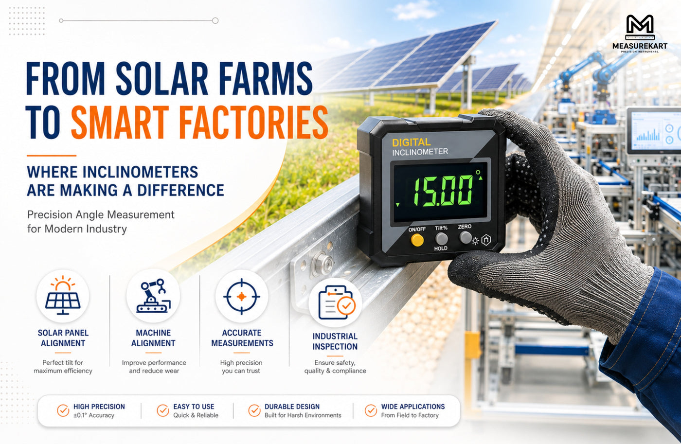 From Solar Farms to Smart Factories: Where Inclinometers Are Making a Difference