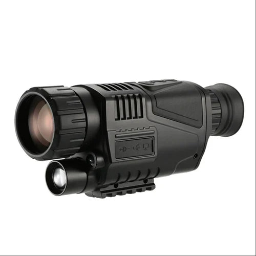 Real Instruments Night Vision Monocular NV300 with High-Definition 1080P Resolution, 5x Optical Zoom, Up to 8x Digital Zoom, 40mm Large-Diameter Objective Lens, 200M Viewing Distance, Built-in Infrared Illuminator, Simple Waterproof Design & Lightweight