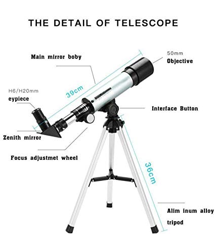 Real Instruments Astronomical Telescope Refractor Type Space Telescope Tripod Small Refracting Spotting, F36050