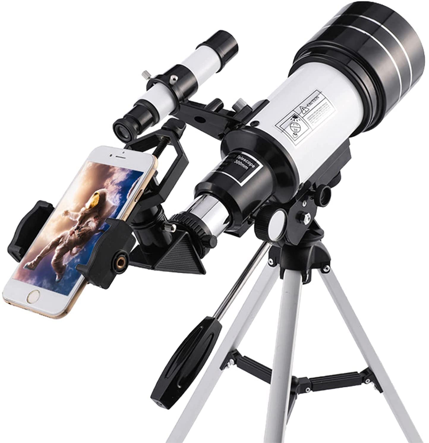 Real Instruments F30070M Telescope For Students High Power Telescope With Adjustable Tripod, F30070