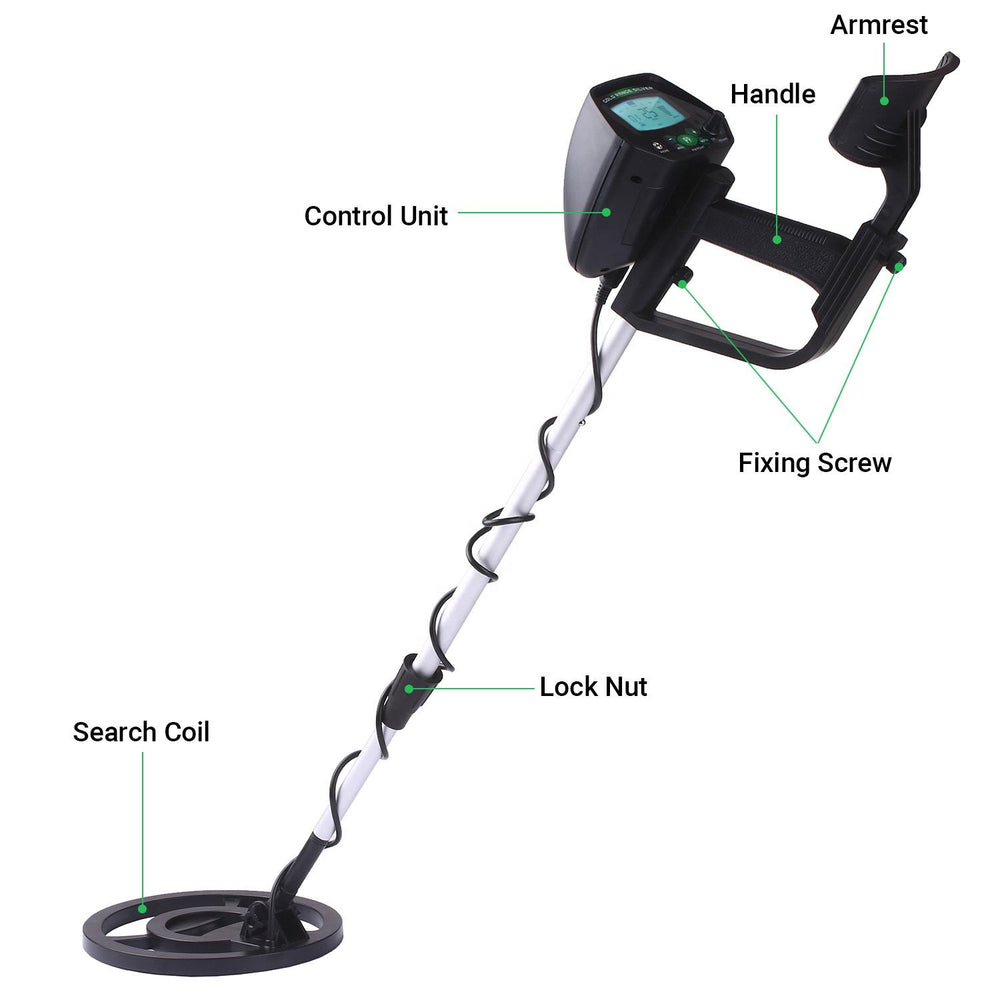 Real Instruments MD-4090 Digital Underground Metal Detector – High-Precision LCD Display with Pinpoint Function, Adjustable Sensitivity & Discrimination, Waterproof Coil – Ideal for Coins, Jewelry & Relic Hunting