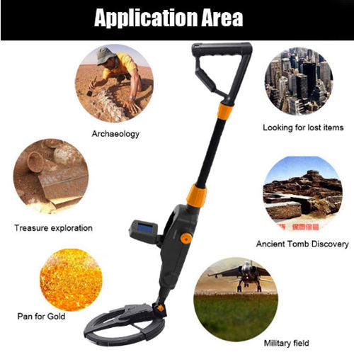 Real Instruments Metal Detector MD-1008A Pinpointer Advanced Kid's Gold Finder Treasure Hunter Pro 5-10 cm underground depth finder, gold detector, treasure hunter, pinpointer detection, waterproof Measuring Tool