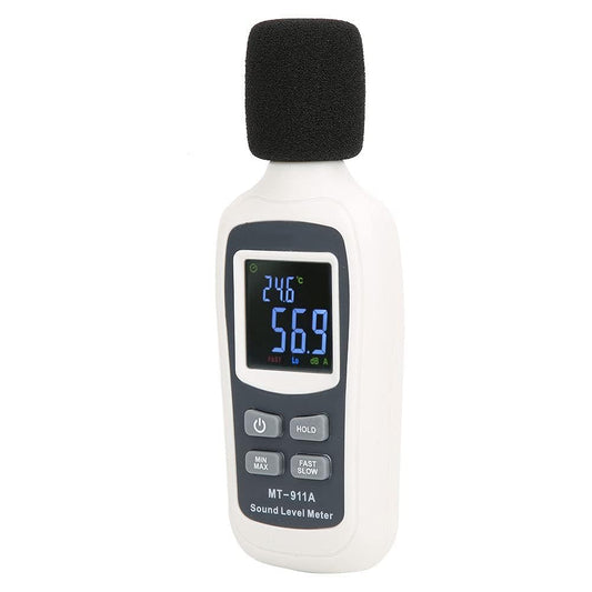 Real Instruments Digital Handheld Sound Level Audio Volume Noise Meter Tester Portable Measurement Equipment Decibel Meter Device (MT-911)