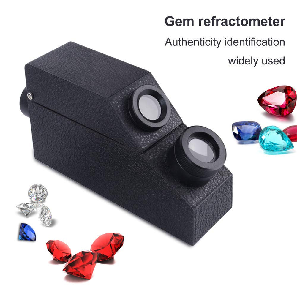 Real Instruments Compact Digital Gem Portable Refractometer, ABS Gem Refractometer, RHG181 1.30-1.81 Presidium Gemstone ldentification Tester for Jewelry, Gold ＆ Silver and Diamond, Lab Refractometers, RHG-181