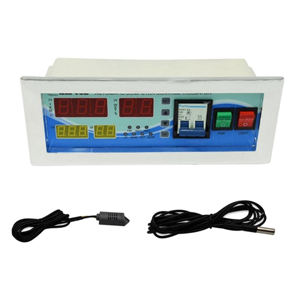 Real Instruments XM-18D Digital Incubator with Precise Temperature & Humidity Control, Automatic Egg Turning, High-Precision Sensors, LCD Display, Alarm System, Energy-Efficient Operation & Programmable Functions for Poultry, Reptile & Bird Egg Hatching