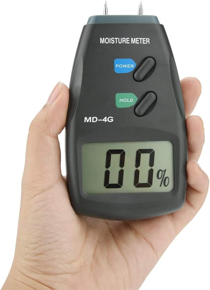 Real Instruments MD-4G Digital Wood Moisture Meter 0–99.9% Two-Pin Moisture Tester