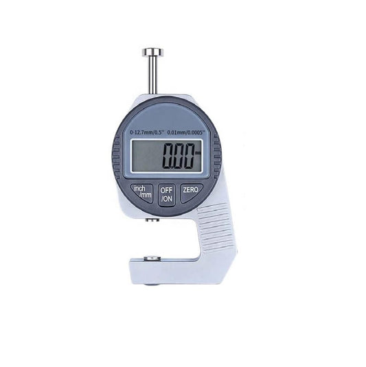 Real Instruments Portable Mini Precise Digital Display Screen Thickness Gauge Meter Measurement Tool Electronic Micrometer Thickness Meter With LCD Display, Unit Conversion, Storage Case 12.7mm