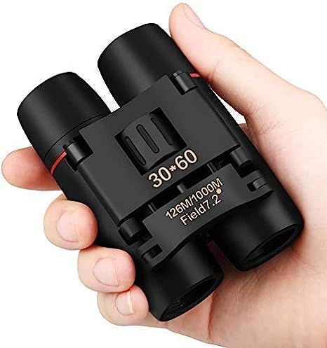 Real Instruments Waterproof/Fog-Proof Roof Prism Polarized HD Professional Lightweight Pocket Size Binocular Telescope Folding 30x60 Zoom Lens for Sports, Hunting, Camping for Bird Watching