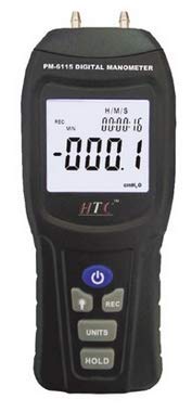 Real Instruments HTC PM-6115 Digital Manometer - Advanced High-Precision Pressure Measurement Device with Multi-Unit Capability, Backlit LCD Display, and Compact Design for Accurate Monitoring up to 15 PSI