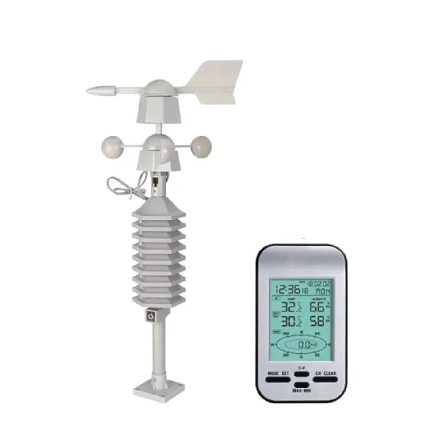 Real Instruments Digital Weather Station Rf 433 Mhz Wireless Meteorological Instrument Weather Forecaster, WS0232