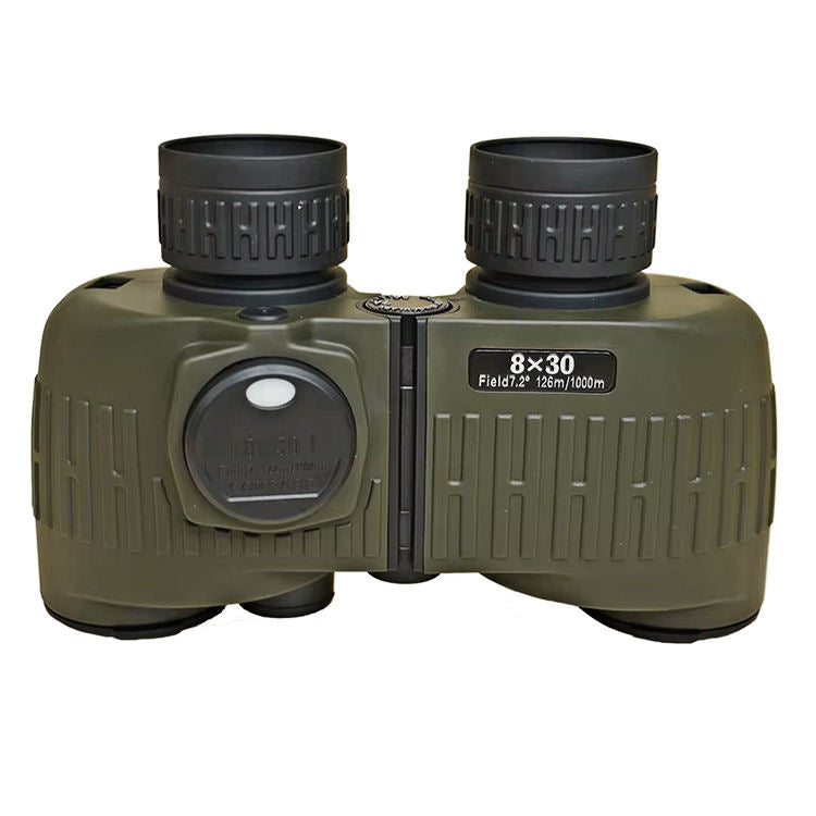 Real Instruments Military-Grade 8x30 Waterproof Binoculars with Built-in Compass & Rangefinder – Compact, Floating, Fog-Proof Tactical Optics