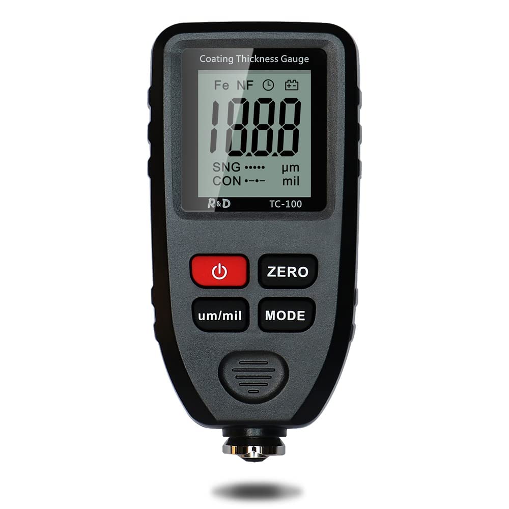 Real Instruments Digital Thickness Gauge Meter, Car Painting Test Gauge for Used Car Buyer, Paint Mil Thickness Gauge Meter Check The Car’s Original Thickness of a Coating (TC-100)