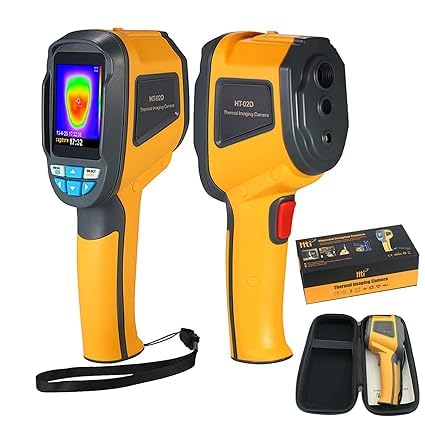 Real Instruments Digital Thermal Imaging Camera Handheld Infrared Thermal Imager And Visible Light Camera With IR Resolution 1024 Pixels Long Range Infrared Focal Plane Measuring Temperature (HT-02D)