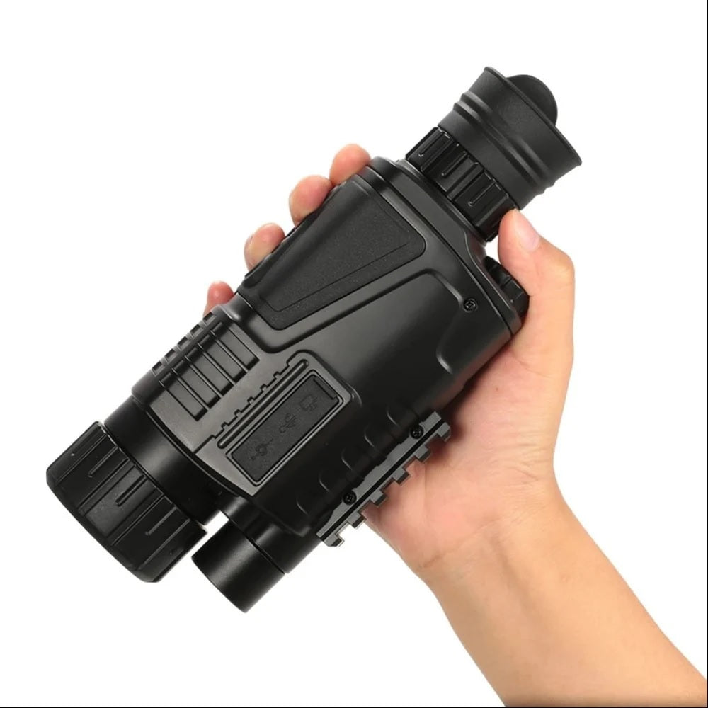 Real Instruments Night Vision Monocular NV300 with High-Definition 1080P Resolution, 5x Optical Zoom, Up to 8x Digital Zoom, 40mm Large-Diameter Objective Lens, 200M Viewing Distance, Built-in Infrared Illuminator, Simple Waterproof Design & Lightweight
