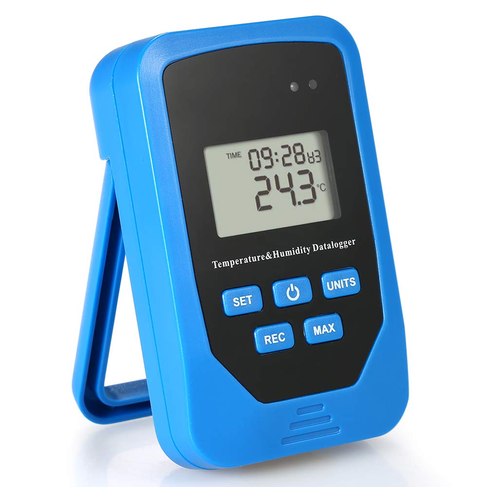 Real Instruments Mini USB Humidity Temperature Data Logger RH Temp Datalogger Recorder Humiture Recording Meter with Heat Index and Dew Point Test 80,000 Record Capacity, TS-99