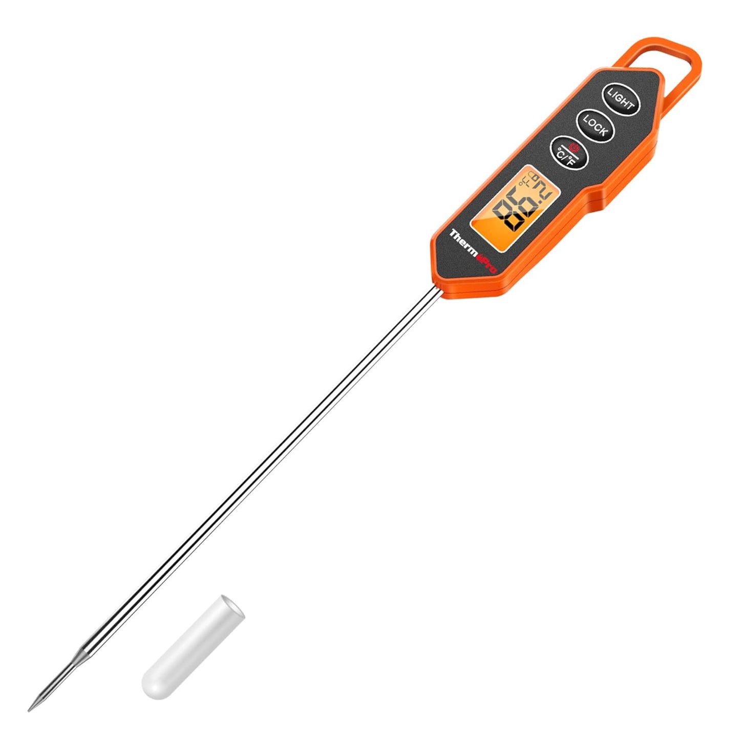 ThermoPro Plastic Digital Instant Read Meat Thermometer For Grilling Cooking Food Candy Thermometer For Bbq Smoker Grill Smoker Oil Fry Kitchen Thermometer With Backlit