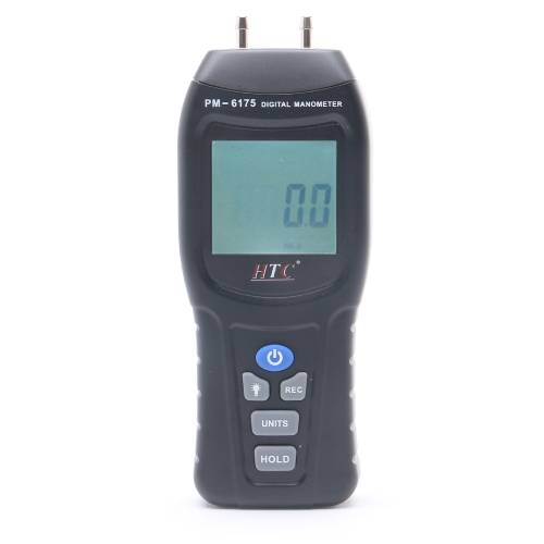 Real Instruments HTC PM-6175 Digital Manometer 75 PSI with Wide-Range Pressure Measurement, Multiple Units, and High Accuracy for Industrial, HVAC, and Scientific Applications