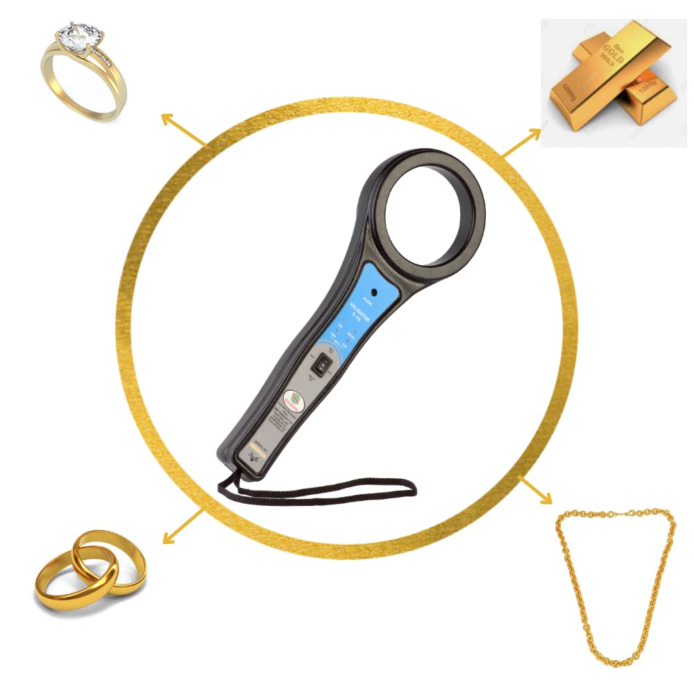 Real Instruments Gold Metal Detector For Detecting Gold On Person Body - Metal Detector For Jewellery Shop - Hand Held Metal Detector Scanner For Security - HHMD Metal Detector Gold Metal Detector Machine, MD-02