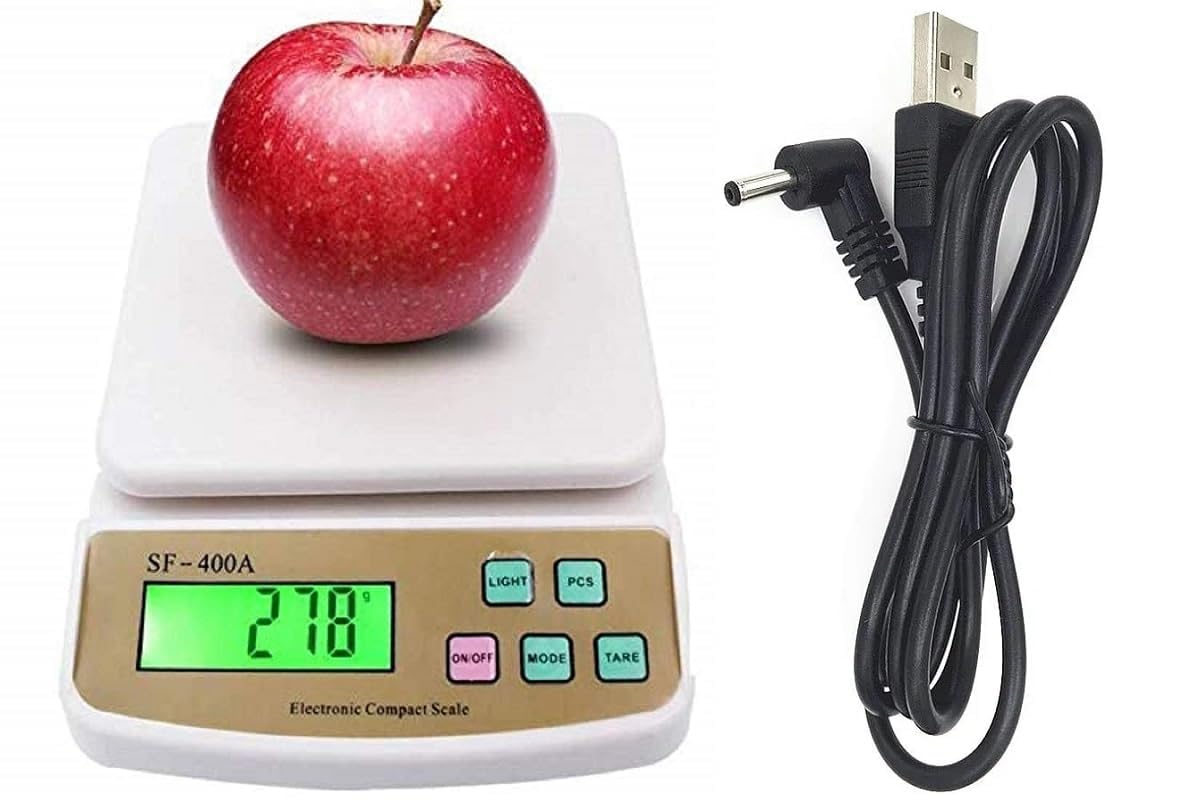 Real Instruments Weighing Scale SF-400A, Digital Weight Machine for kitchen with 10 kg Capacity, 1 g Accuracy, Tare Function, Kitchen Weighing Scale for Shop, Electronic Weight Machine Ideal for Health, Diet.