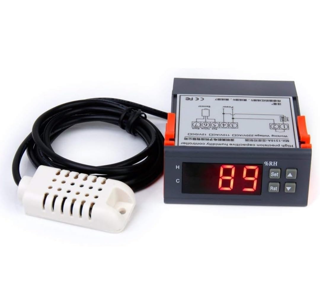 Real Instruments Digital LED Display Temperature Controller With Thermostat Control Switch NTC Sensor Probe For Egg Incubator (MH-13001)