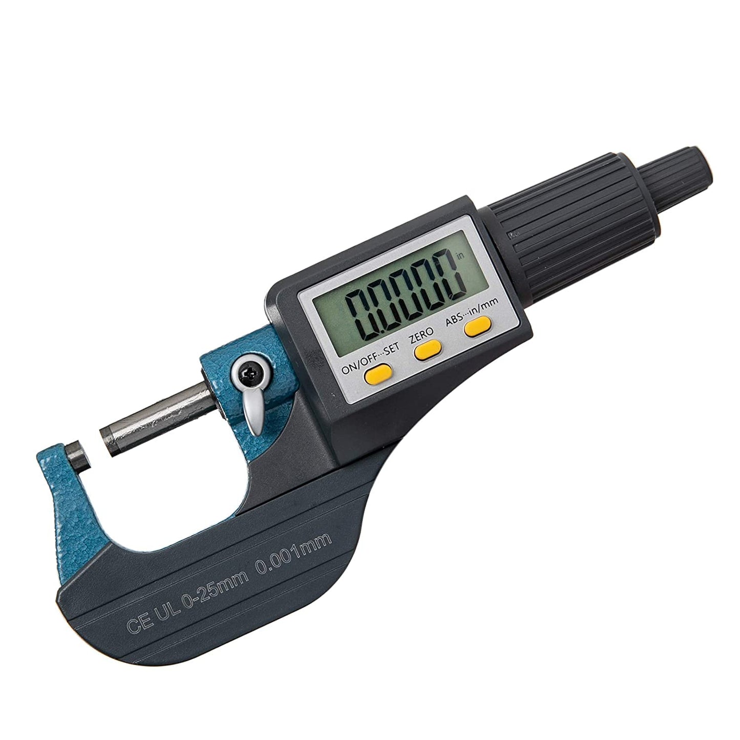 Real Instruments Digital Outside Micrometer Screw Gauge 0-25mm With Lcd Display & Carry Case Ideal For Accurate Measuring Dimensions In Inches & MM (0.001mm) Resolution,+/-0.0001" Accuracy