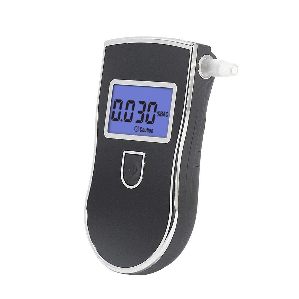 Real Instruments Digital LCD Display Breathalyzer Alcohol Tester Potable Traffic Police Safety Alcohol Detector Battery Power Hand-Hold Professional BAC Tracker