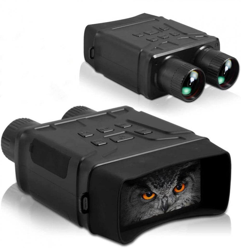 Real Instruments R6 Digital Night Vision Binoculars, 1080p Full HD Photo Night Vision Infrared Optical Binocular 5X Digital Zoom Photo Video Playback Modes 2.4-inch Display 1000ft Viewing Distance Goggles Day & Night Use for Hunting, Camping, Surveillance