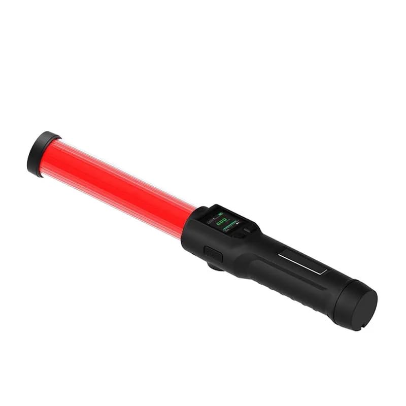 Real Instruments Non-Contact Digital Alcohol Breath Tester with LED Traffic Control Baton, Rechargeable Portable Breathalyzer for Safety Enforcement and Roadside Testing, AT-04