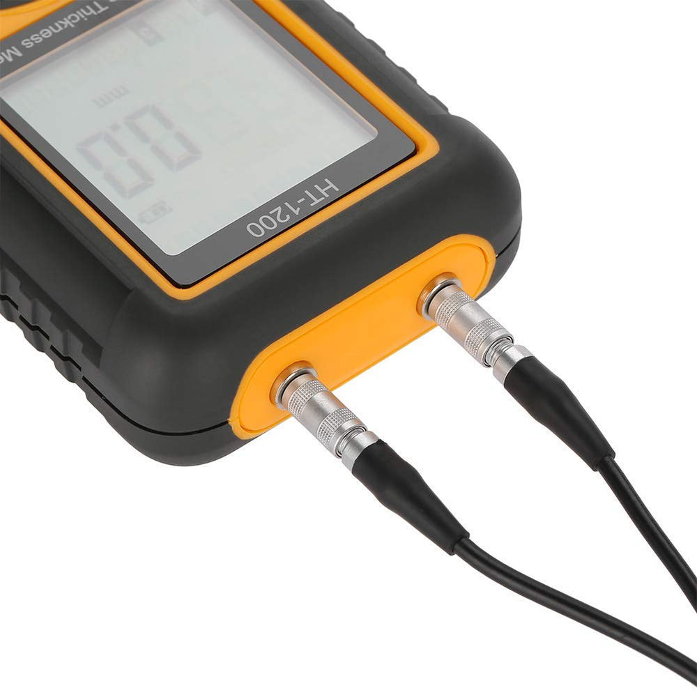 Real Instruments Ultrasonic Thickness Gauge Meter Steel Thickness Tester 1.2-225mm Range 0.1mm Resolution HT-1200