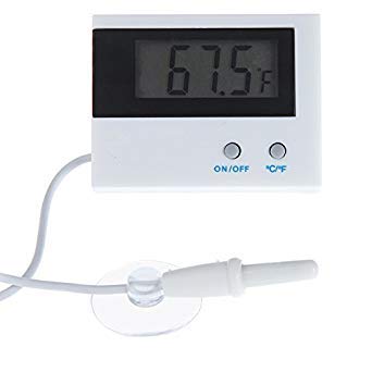 Real Instruments HT-5 Digital Freezer Thermometer with Waterproof Probe, Wide Temperature Range, High Accuracy, and LCD Display for Monitoring Freezer, Refrigerator, and Aquarium Temperatures