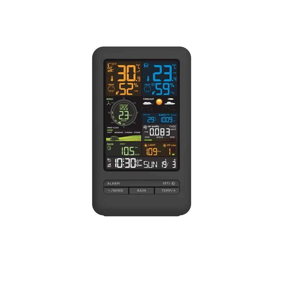 Real Instruments Digital Thermometer Hygrometer Temperature Humidity Gauge Agriculture Weather Station, TS3395