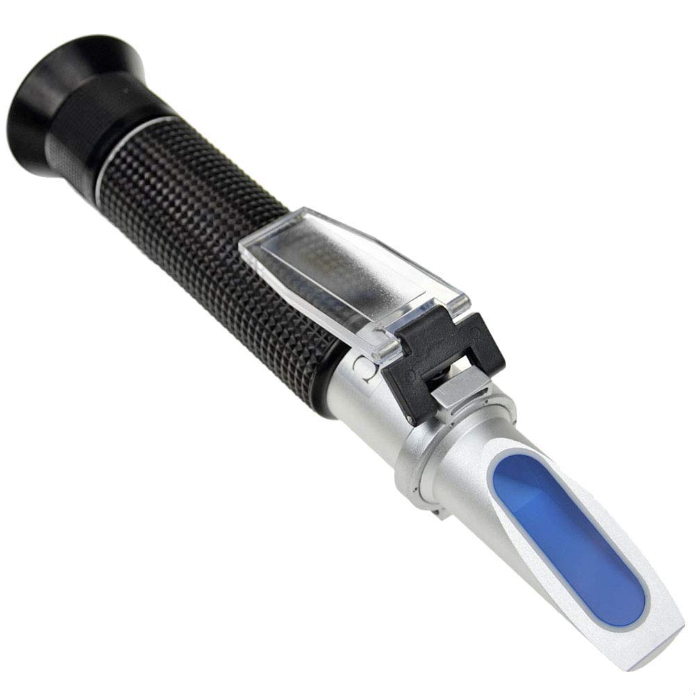 Real Instruments Professional Brix Refractometer 0-20% Accurate Portable Meter Instruments Handheld Refractometer For Honey Beer Fruit Juice Sugar Meter With Automatic Temperature Compensation