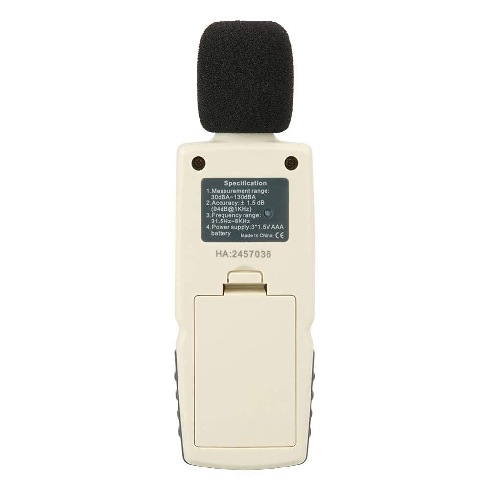 Real Instruments Digital Handheld 30-130 dB Sound Level Audio Volume Noise Meter Tester Max/Min/Data Hold, LCD Display And Backlight Portable Measurement Equipment Decibel Meter Device (GM-1352)