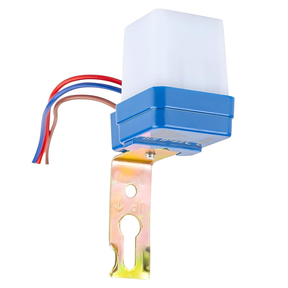 Real Instruments Photocell 6 Amp Day Night Sensor for Street Light Garden Light 220 V Auto Day/Night on and off Photocell, LDR Sensor Switch
