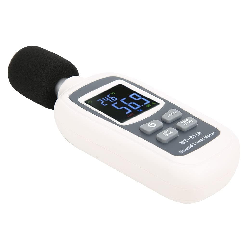 Real Instruments Digital Handheld Sound Level Audio Volume Noise Meter Tester Portable Measurement Equipment Decibel Meter Device (MT-911)