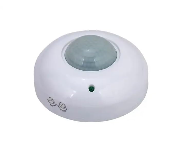 Real Instruments Ceiling-Mount PIR Motion Sensor Switch with LUX Sensor inbuilt Energy Saving Sensor,LUX Adjustment, Time Adjustment,Automatic Sensor 220V