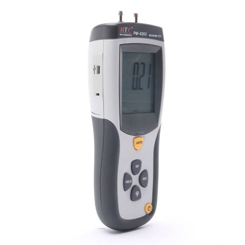 HTC PM-6202 High Precision Digital Manometer 5 PSI with Multi-Unit Pressure Measurement and Advanced Accuracy for Industrial, HVAC, and Scientific Applications
