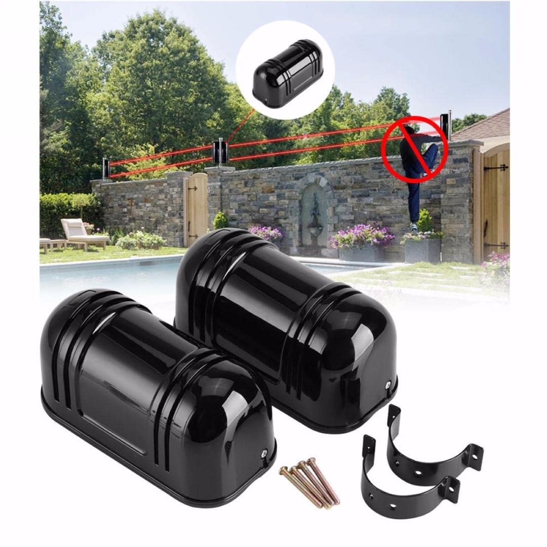 Real Instruments Beam Sensor Outdoor Security Laser IR Infrared Barrier Detector Photoelectric Indoor IR Sensor Beam for Gates Safety Security System Automatic Doors (ABT-100)