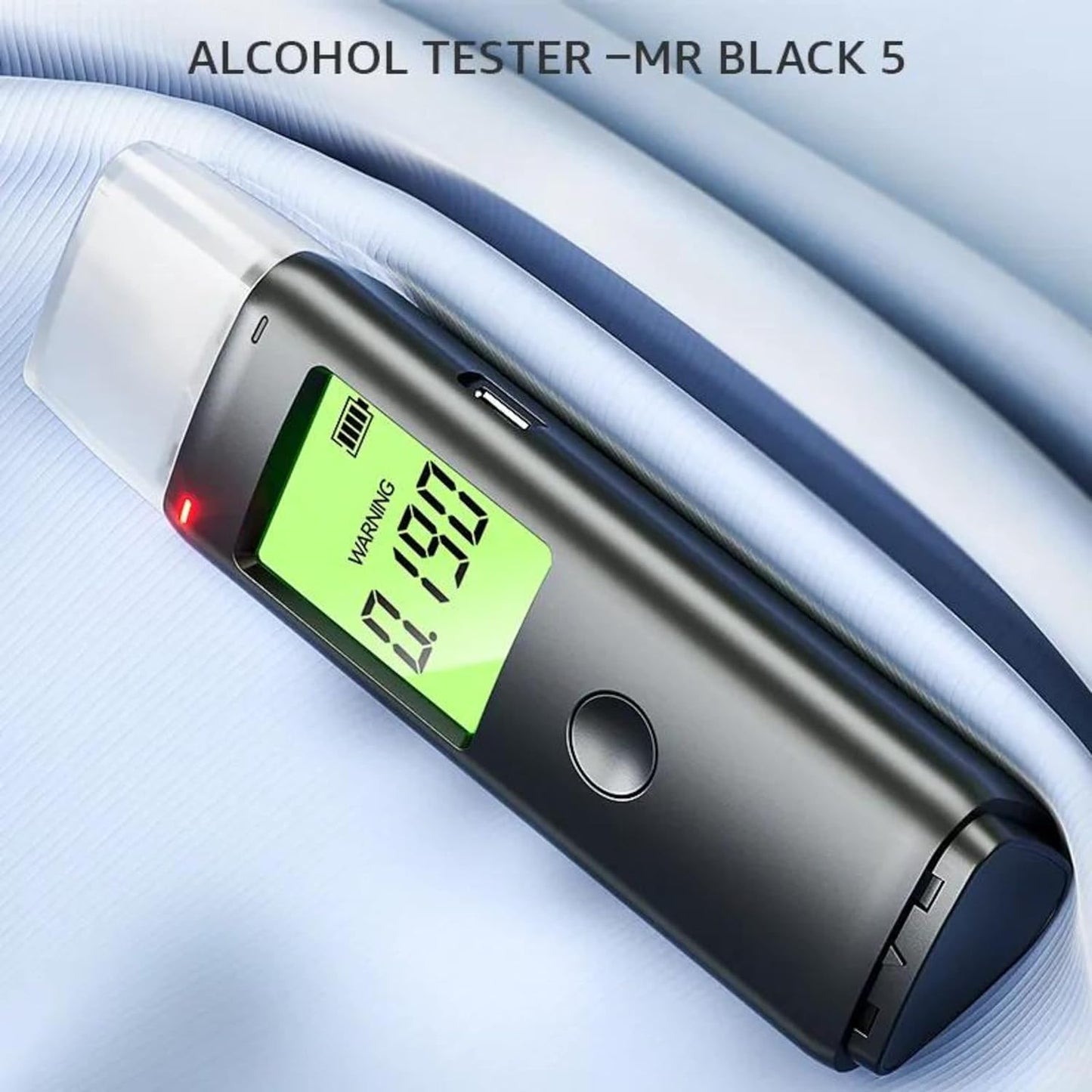 Real Instruments Digital LCD Display Breathalyzer Alcohol Tester Potable Traffic Police Safety Alcohol Detector Battery Power Hand-Hold Professional BAC Tracker