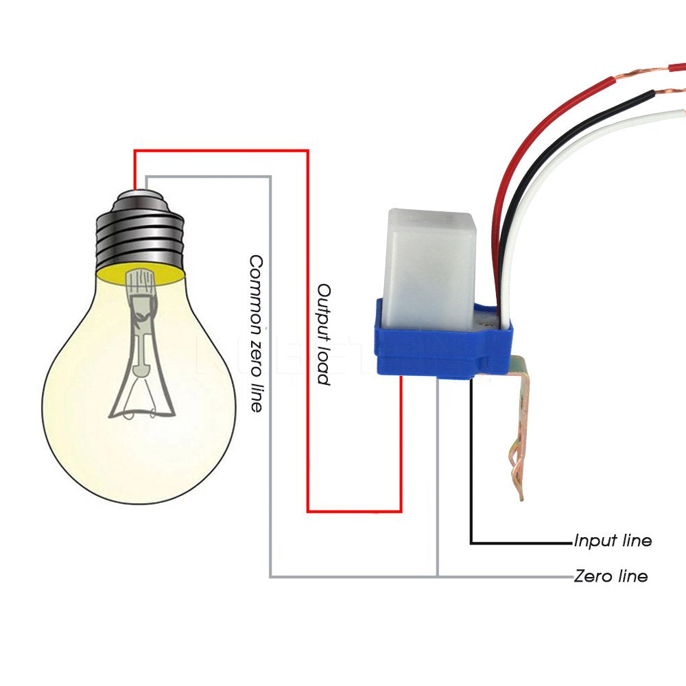 Real Instruments Photocell Day Night Sensor Photo Control Sensor Automatic Street Light Lighting Switch Photocell Photoswitch 10A 220V (AS-10 Square)