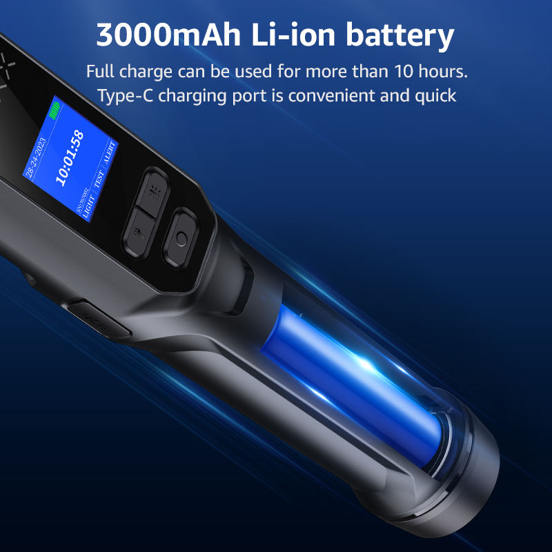 Real Instruments Mr. Black 07 Portable Digital Alcohol Tester with LED Indicator – Rechargeable Breath Analyzer