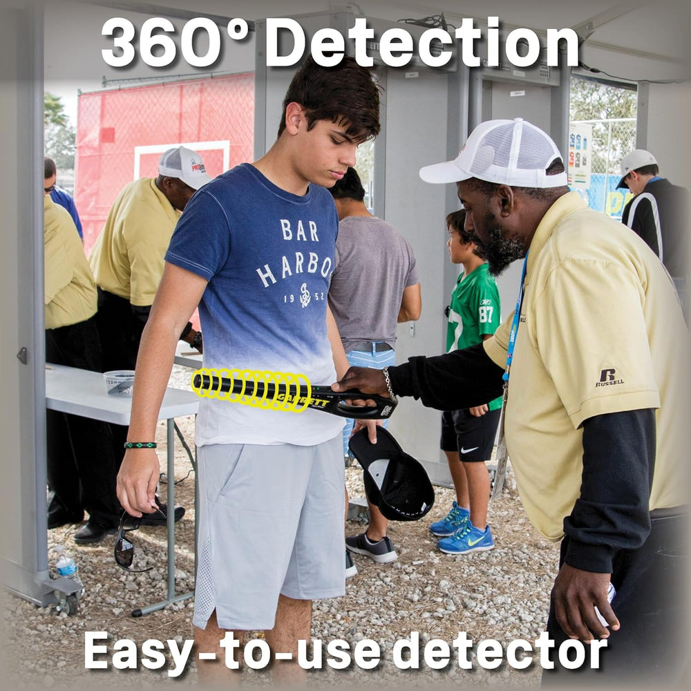 Garrett SuperWand Hand Held Metal Detector 1165800 with Adjustable Sensitivity, 7.8 kHz Frequency, 12-Inch Maximum Detection Depth, Waterproof Multi-Tone Audio Alerts for Treasure Hunting, Security & Industrial Applications