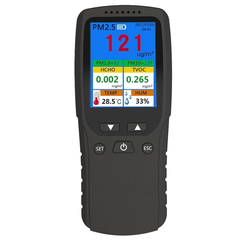 Real Instruments 8-in-1 Air Quality Monitor PM2.5, PM10, HCHO Meter AQM-05
