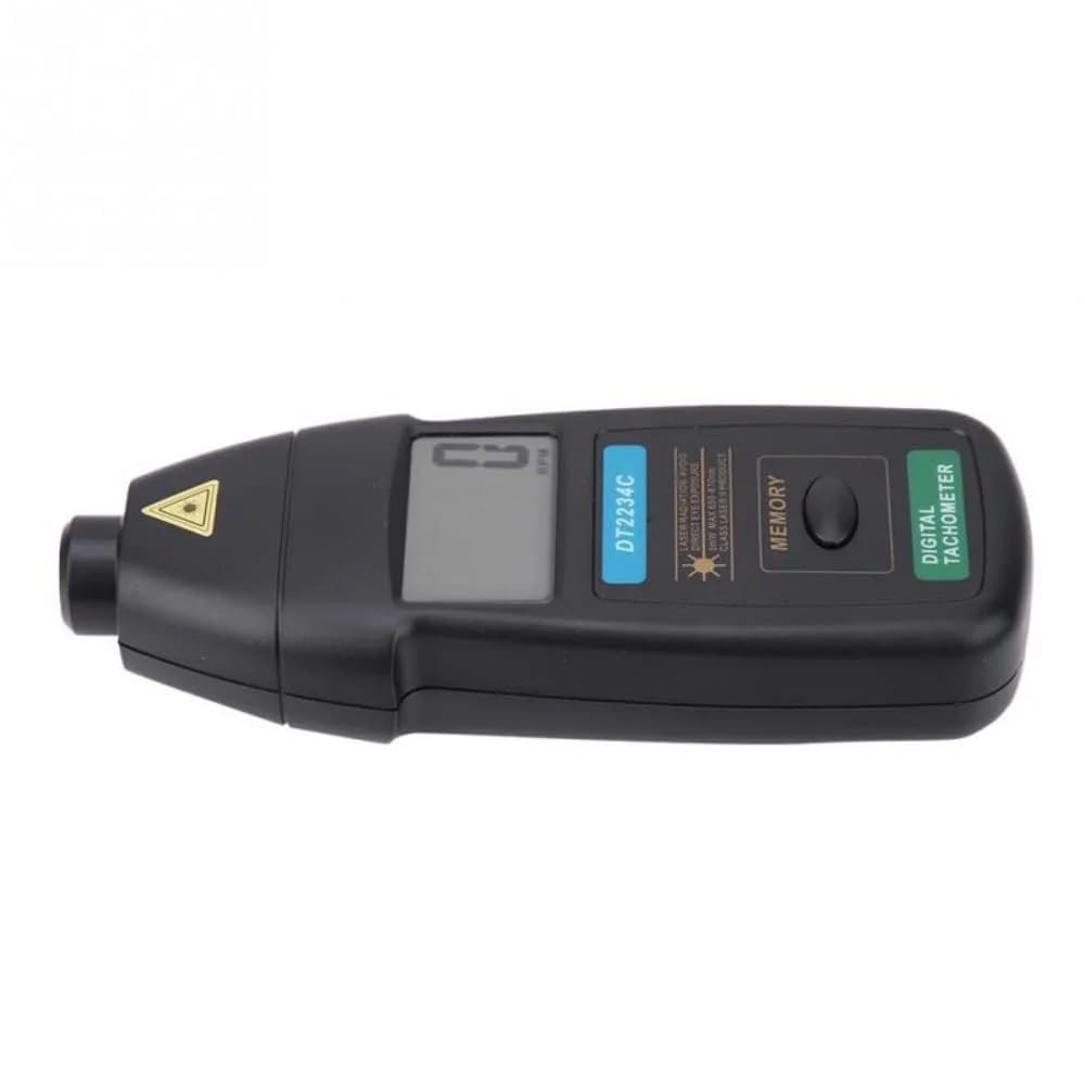 Real Instruments DT-2234C Handheld Non Contact Tachometer RPM Meter Rotation Speed Measurement Laser Type 2.5-99999 RPM Speed Meter Gauge