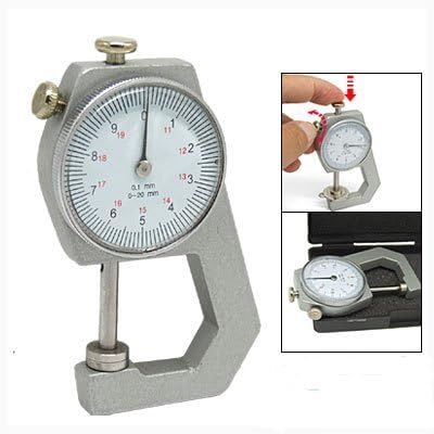 Real Instruments Portable Mini Precise Dial Thickness Gauge Meter Pearl & Diamond Gauge Measurement Tool Electronic Micrometer Thickness Meter (MATG-01)