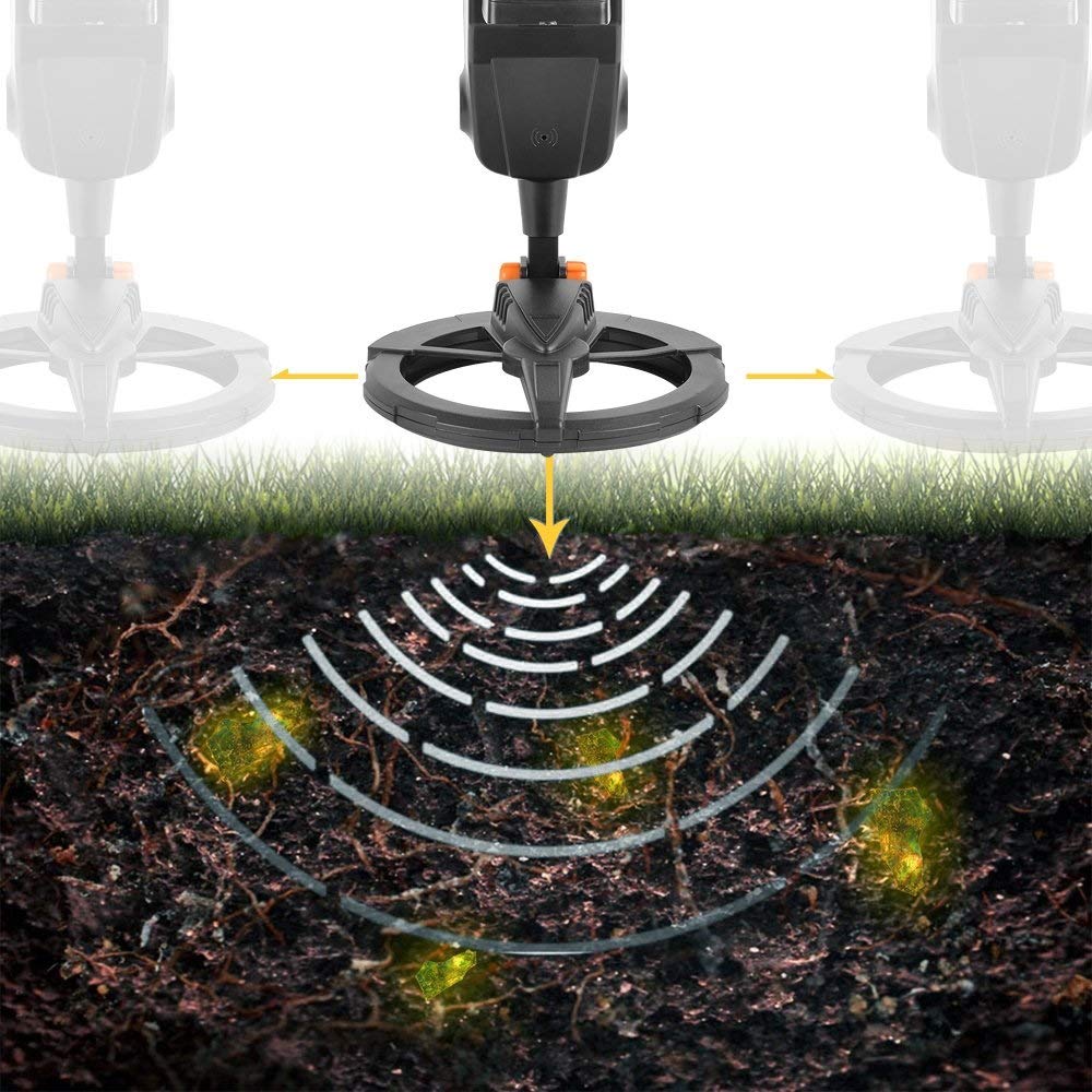 Real Instruments Metal Detector MD-1008A Pinpointer Advanced Kid's Gold Finder Treasure Hunter Pro 5-10 cm underground depth finder, gold detector, treasure hunter, pinpointer detection, waterproof Measuring Tool