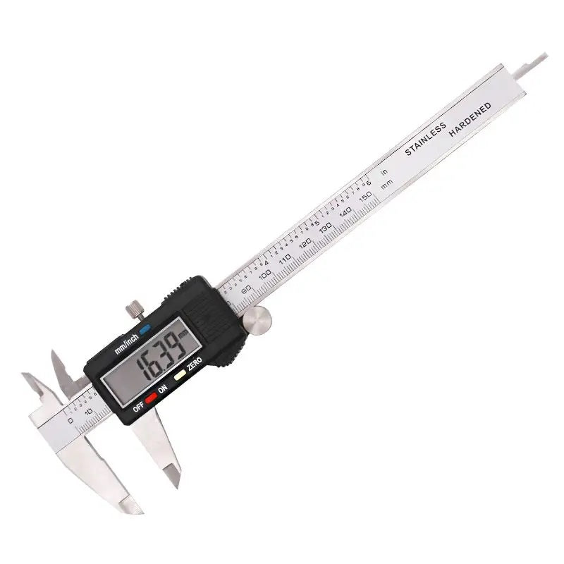 Real Intruments Digital Vernier Caliper 0-150mm/ 6 Inch with LCD Display, Dual Metric & Imperial Unit Conversion, Zero Setting Function, Stainless Steel Construction for Durability, Accurate Internal, External, Depth & Step Measurements, VC-01