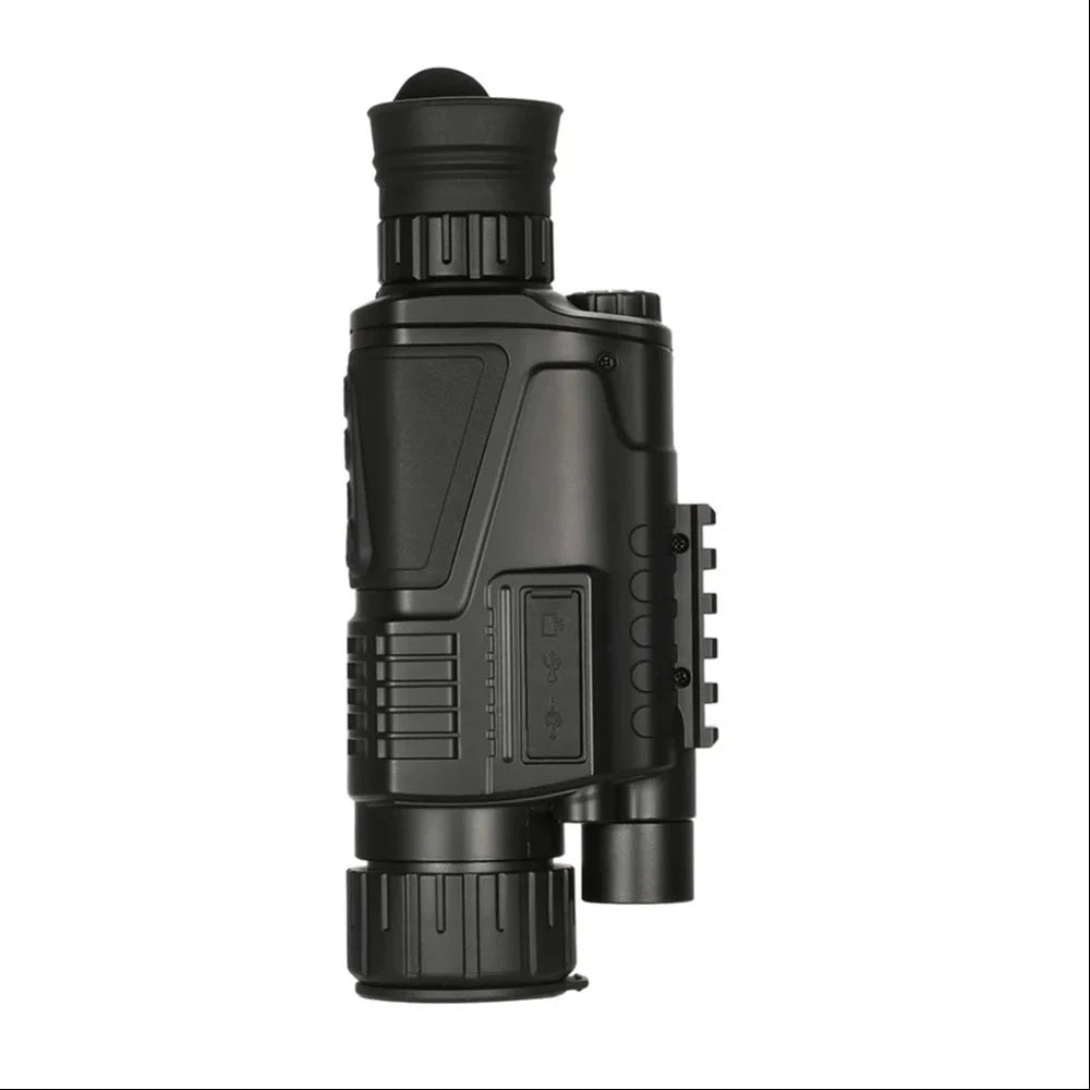 Real Instruments Night Vision Monocular NV300 with High-Definition 1080P Resolution, 5x Optical Zoom, Up to 8x Digital Zoom, 40mm Large-Diameter Objective Lens, 200M Viewing Distance, Built-in Infrared Illuminator, Simple Waterproof Design & Lightweight